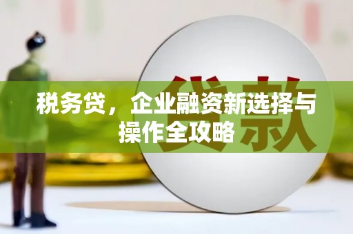 盐田税务贷，企业融资新选择与操作全攻略
