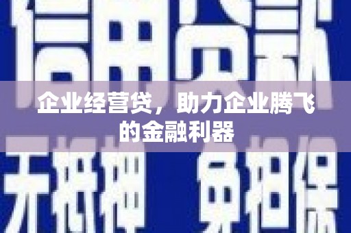 盐田企业经营贷，助力企业腾飞的金融利器