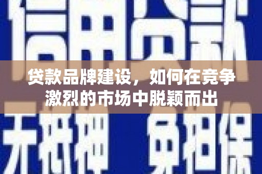 盐田贷款品牌建设，如何在竞争激烈的市场中脱颖而出