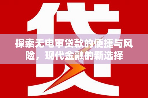 盐田探索无电审贷款的便捷与风险，现代金融的新选择