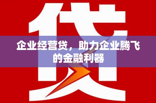 盐田企业经营贷，助力企业腾飞的金融利器