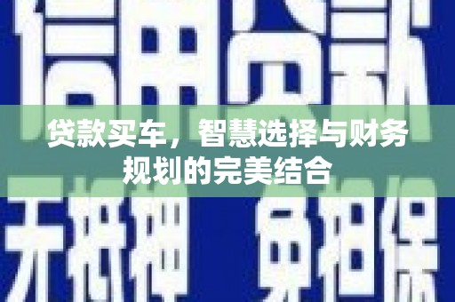 盐田贷款买车，智慧选择与财务规划的完美结合