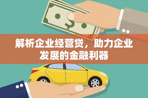 盐田解析企业经营贷，助力企业发展的金融利器