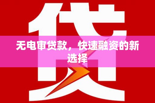 盐田无电审贷款，快速融资的新选择