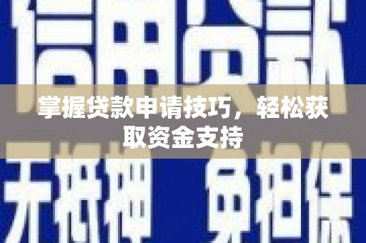 盐田掌握贷款申请技巧，轻松获取资金支持
