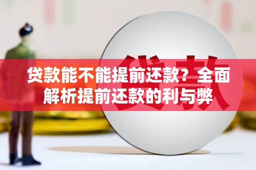 盐田贷款能不能提前还款？全面解析提前还款的利与弊