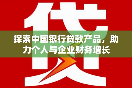 盐田探索中国银行贷款产品，助力个人与企业财务增长