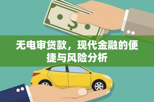 盐田无电审贷款，现代金融的便捷与风险分析