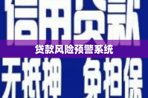 盐田贷款风险预警系统