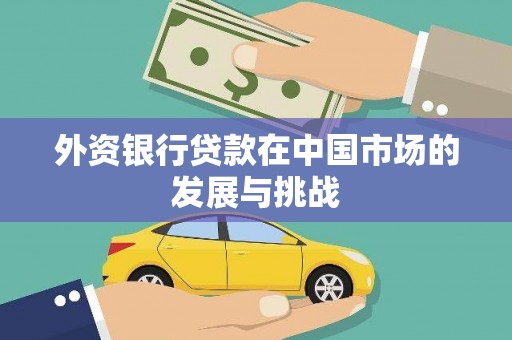 盐田外资银行贷款在中国市场的发展与挑战