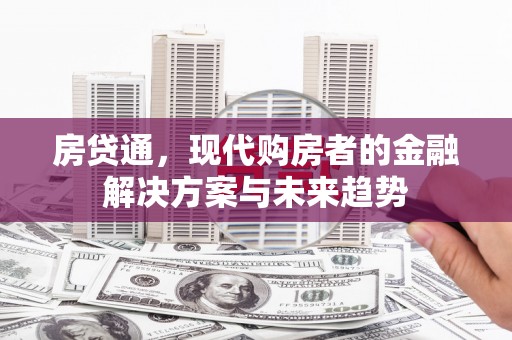盐田房贷通，现代购房者的金融解决方案与未来趋势