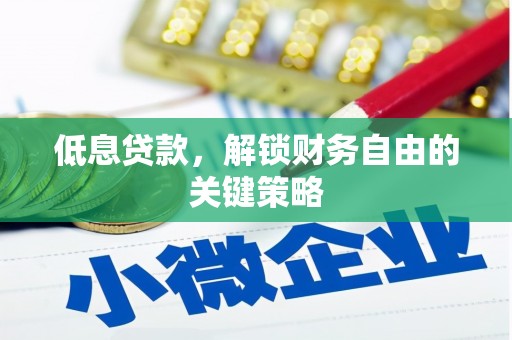 盐田低息贷款，解锁财务自由的关键策略