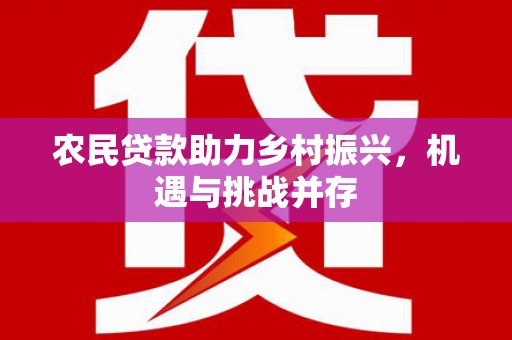 盐田农民贷款助力乡村振兴，机遇与挑战并存