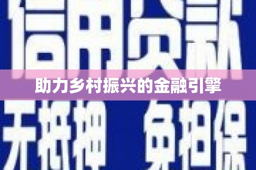 盐田助力乡村振兴的金融引擎