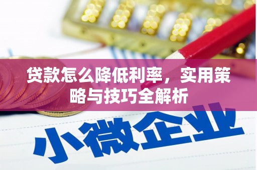 盐田贷款怎么降低利率，实用策略与技巧全解析
