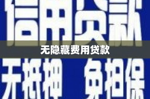 盐田无隐藏费用贷款