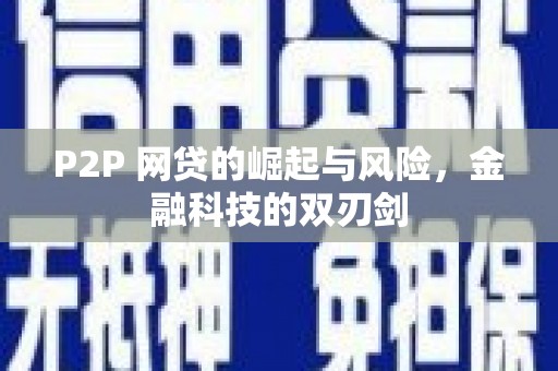 盐田P2P 网贷的崛起与风险，金融科技的双刃剑