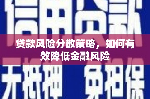 盐田贷款风险分散策略，如何有效降低金融风险