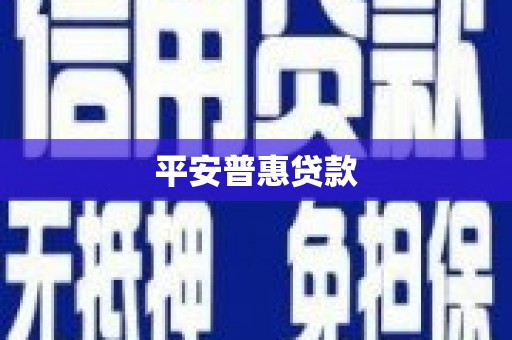 盐田平安普惠贷款