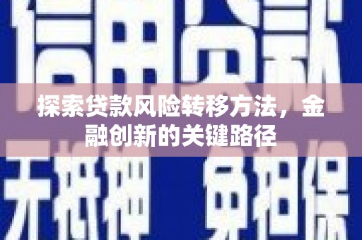 盐田探索贷款风险转移方法，金融创新的关键路径