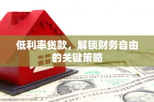 盐田低利率贷款，解锁财务自由的关键策略