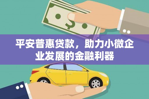 盐田平安普惠贷款，助力小微企业发展的金融利器