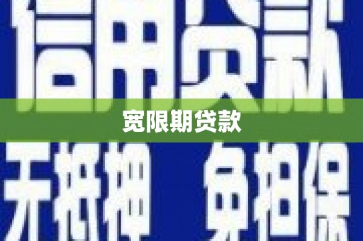 盐田宽限期贷款