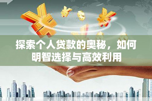 盐田探索个人贷款的奥秘，如何明智选择与高效利用
