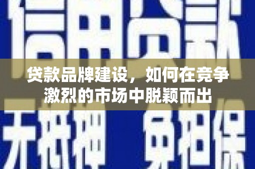盐田贷款品牌建设，如何在竞争激烈的市场中脱颖而出