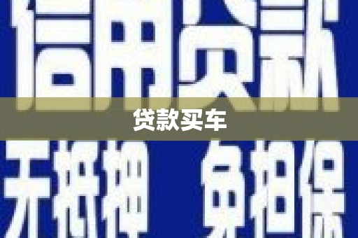 盐田贷款买车