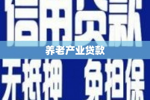 盐田养老产业贷款
