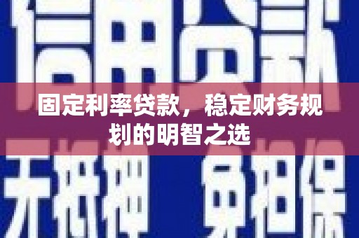 盐田固定利率贷款，稳定财务规划的明智之选