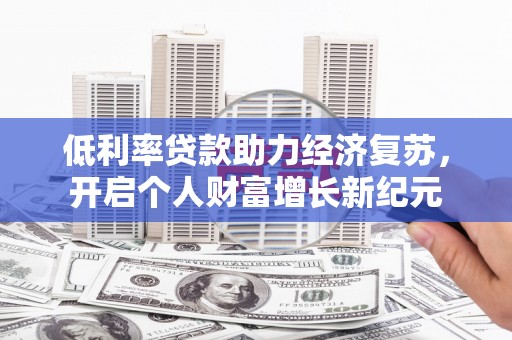 盐田低利率贷款助力经济复苏，开启个人财富增长新纪元