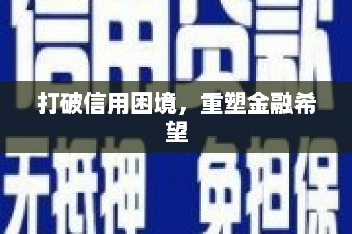 盐田打破信用困境，重塑金融希望