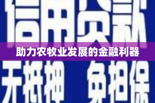 盐田助力农牧业发展的金融利器