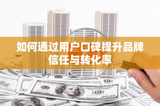 盐田如何通过用户口碑提升品牌信任与转化率