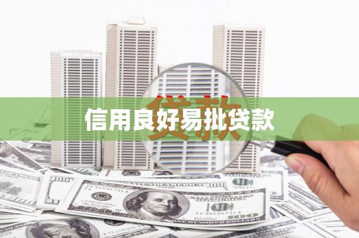 盐田信用良好易批贷款