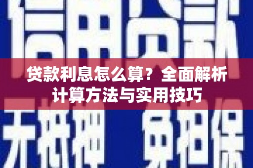 盐田贷款利息怎么算？全面解析计算方法与实用技巧