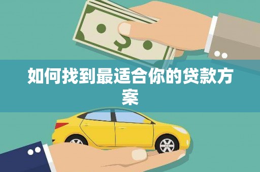 盐田如何找到最适合你的贷款方案