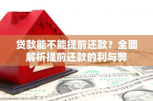 盐田贷款能不能提前还款？全面解析提前还款的利与弊